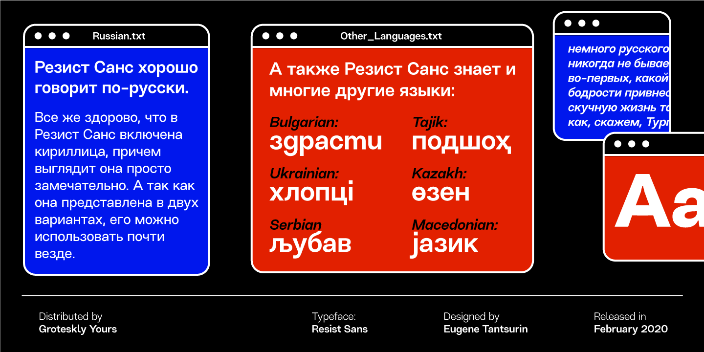 Przykład czcionki Resist Sans Display Regular